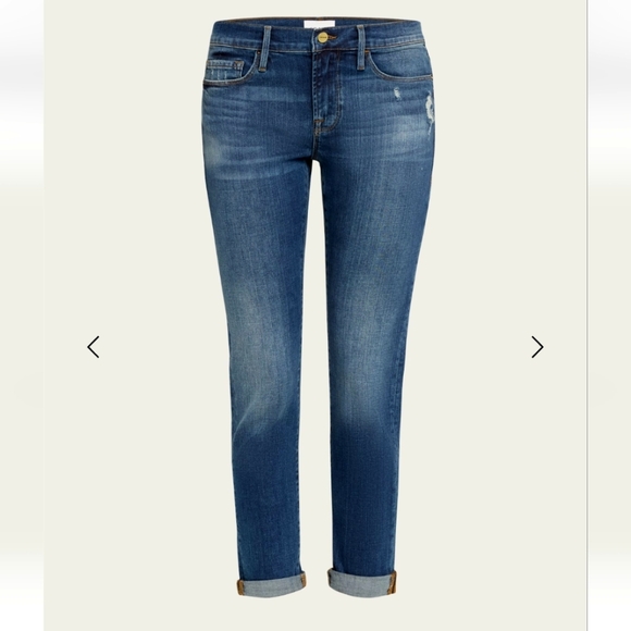 Frame Denim Le Garcon Straight Jeans In Azure Size 27 - Picture 2 of 14
